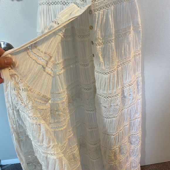 LoveShackFancy Medina lace Buttoned Dress size medium Please read description - Picture 5 of 6